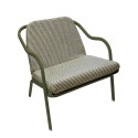 Fauteuil bas confort kaki