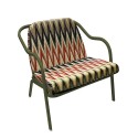 Fauteuil bas confort kaki
