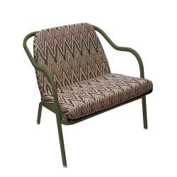 Fauteuil bas confort kaki