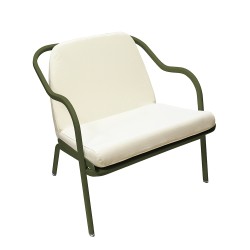 Fauteuil bas confort kaki