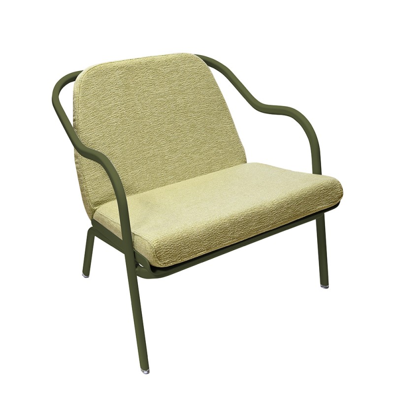 Fauteuil bas confort kaki