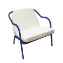 Fauteuil bas confort abysse Ecru bouclé