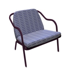 Fauteuil bas confort prune