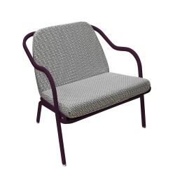 Fauteuil bas confort prune