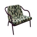 Fauteuil bas confort prune
