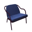 Fauteuil bas confort prune