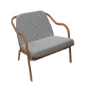 Fauteuil bas confort terracotta