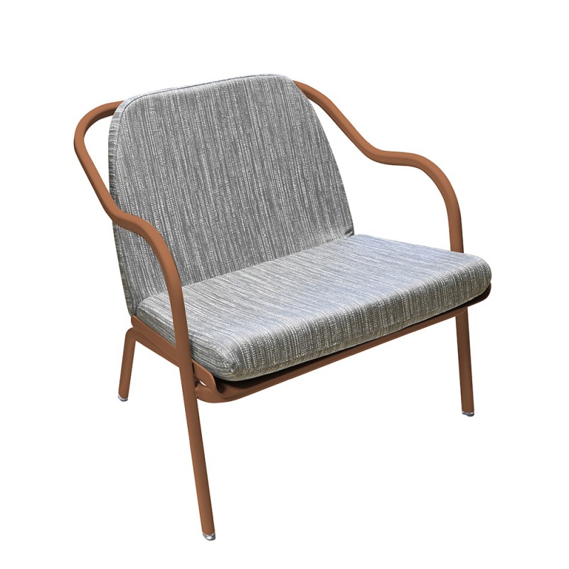 Fauteuil bas confort terracotta