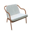 Fauteuil bas confort terracotta