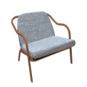 Fauteuil bas confort terracotta