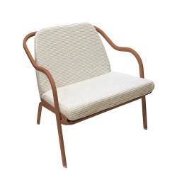 Fauteuil bas confort terracotta