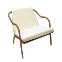 Fauteuil bas confort terracotta