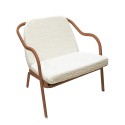 Fauteuil bas confort terracotta