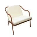 Fauteuil bas confort terracotta