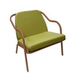Fauteuil bas confort terracotta