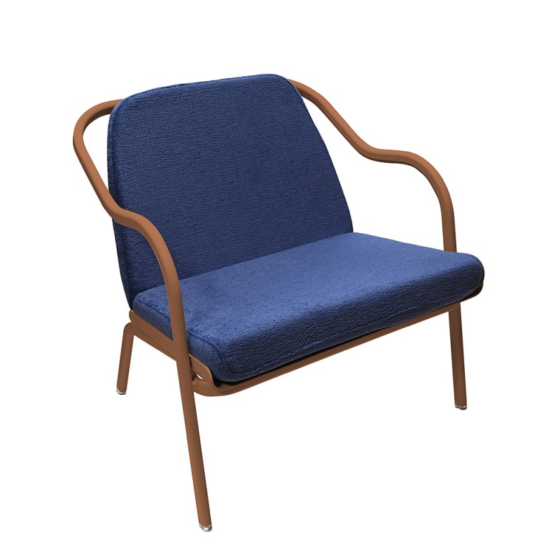 Fauteuil bas confort terracotta