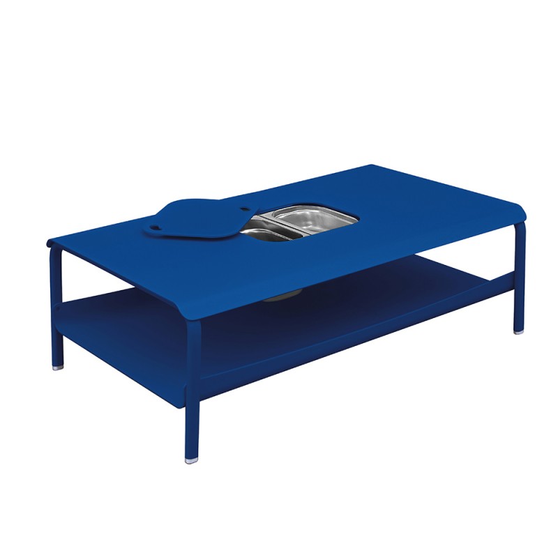Table basse grand format avec bacs abysse