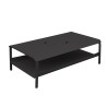 Table basse grand format avec bacs charbon