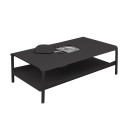 Table basse grand format avec bacs charbon
