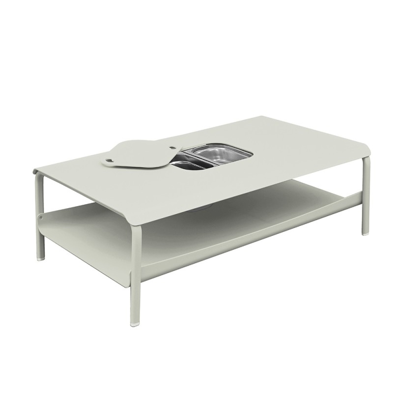 Table basse grand format avec bacs écume