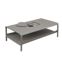 Table basse grand format avec bacs galet