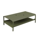 Table basse grand format avec bacs kaki