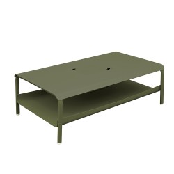 Table basse grand format avec bacs kaki