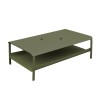 Table basse grand format avec bacs kaki