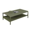 Table basse grand format avec bacs kaki