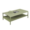 Table basse grand format avec bacs olivier