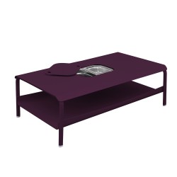 Table basse grand format avec bacs prune