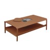 Table basse grand format avec bacs terracotta
