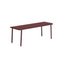 Banc 2 personnes 120x40 bordeaux