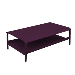 Table basse grand format sans bacs prune