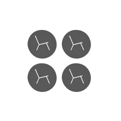 Dessous de verre Allure d'Azur anthracite (lot de 4)