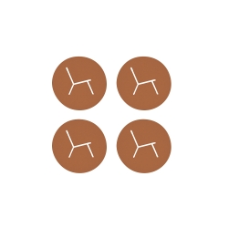 Dessous de verre Allure d'Azur terracotta (lot de 4)