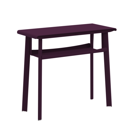 Console avec étagère prune