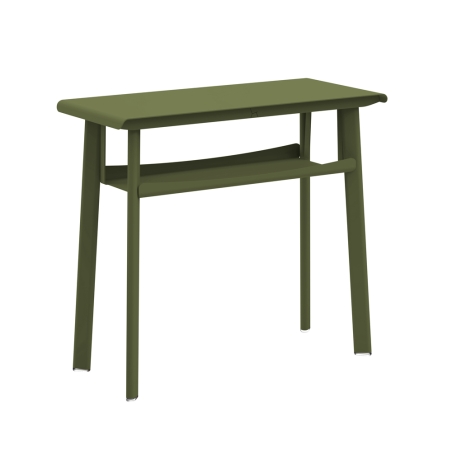 Console avec étagère kaki